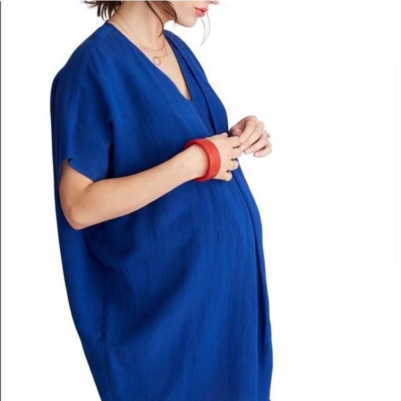 Hatch Tops - HATCH Maternity Linen Azure Nana Dress